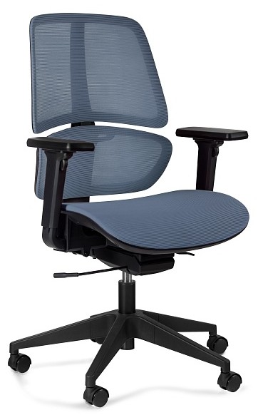 Krzesło biurowe ergonomiczne Ergo Low - Niebieski