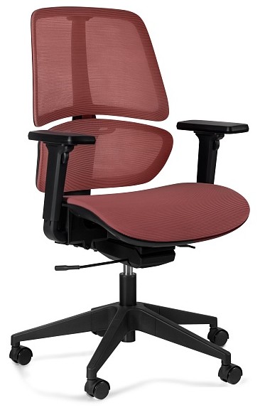 Krzesło biurowe ergonomiczne Ergo Low - Czerwony