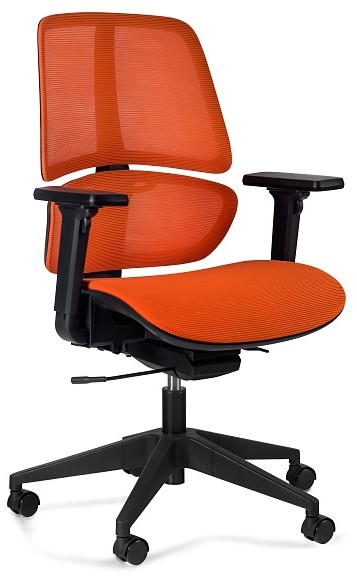 Krzesło biurowe ergonomiczne Ergo Low - Pomarańczowy