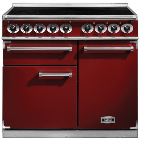 Kuchnia z płytą indukcyjną FALCON Deluxe 100 Wiśniowy szczotkowany nikiel