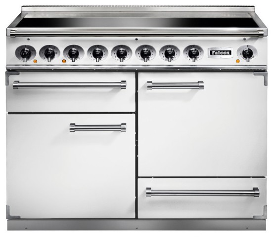 Kuchnia z płytą indukcyjną FALCON Deluxe 110 Biały szczotkowany nikiel