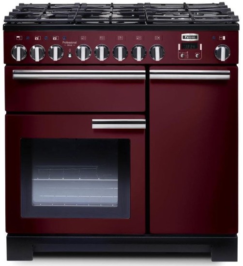 Kuchnia FALCON Professional Deluxe 90 Żurawinowy chrom