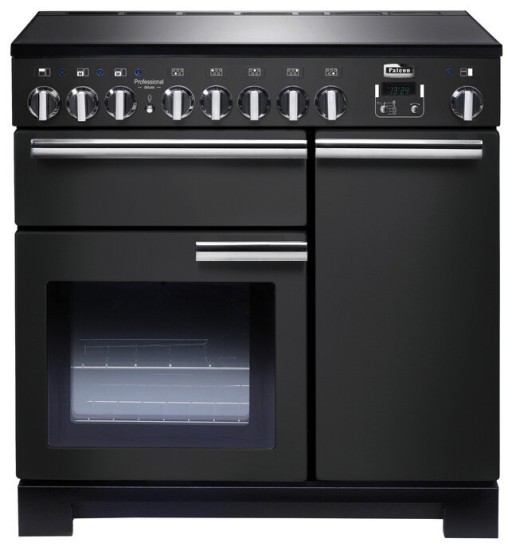 Kuchnia z płytą indukcyjną FALCON Professional Deluxe 90 Czarny Charcoal chrom