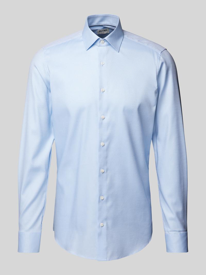 Koszula biznesowa o kroju body fit z kołnierzykiem typu kent