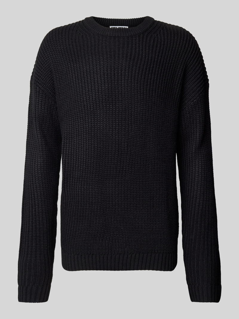 Sweter z dzianiny z okrągłym dekoltem