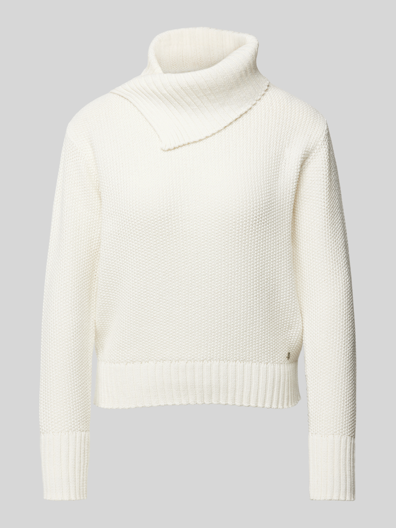Sweter z dzianiny ze stójką