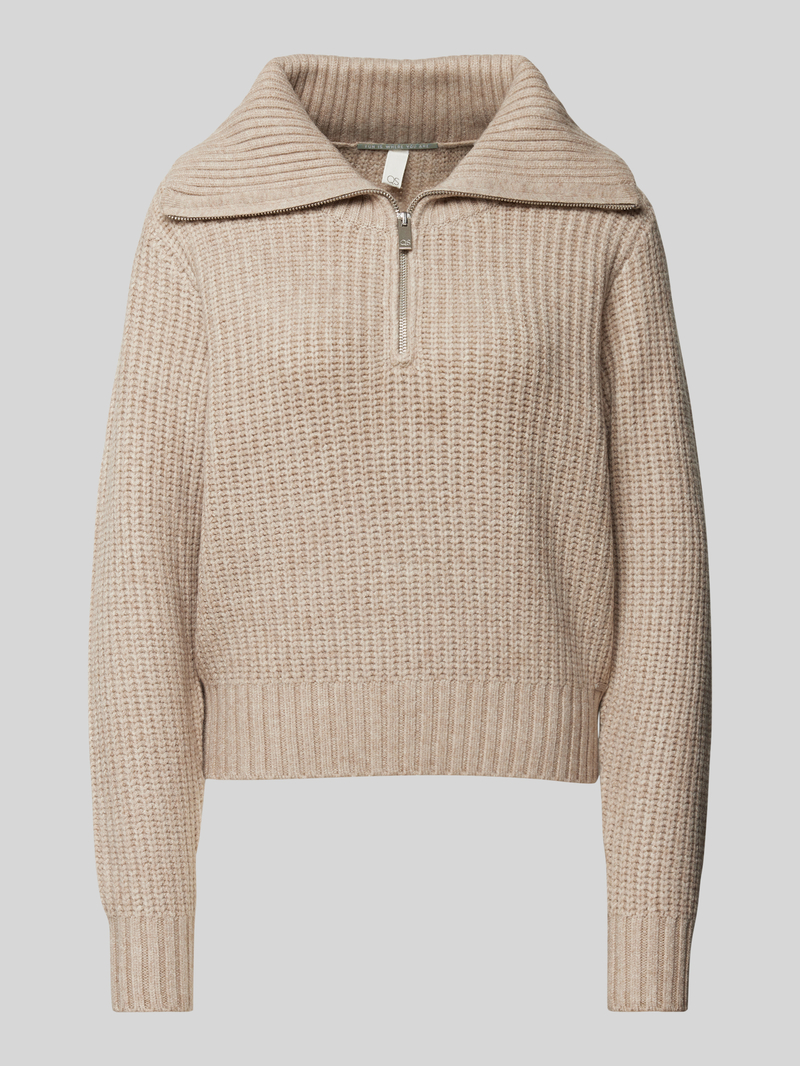 Sweter z dzianiny z kołnierzem