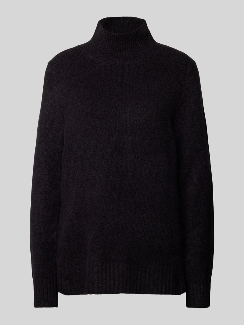 Sweter z dzianiny o kroju regular fit ze stójką