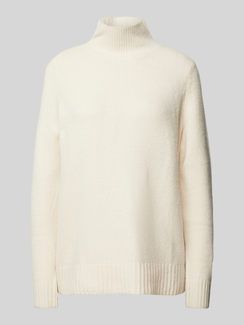 Sweter z dzianiny o kroju regular fit ze stójką