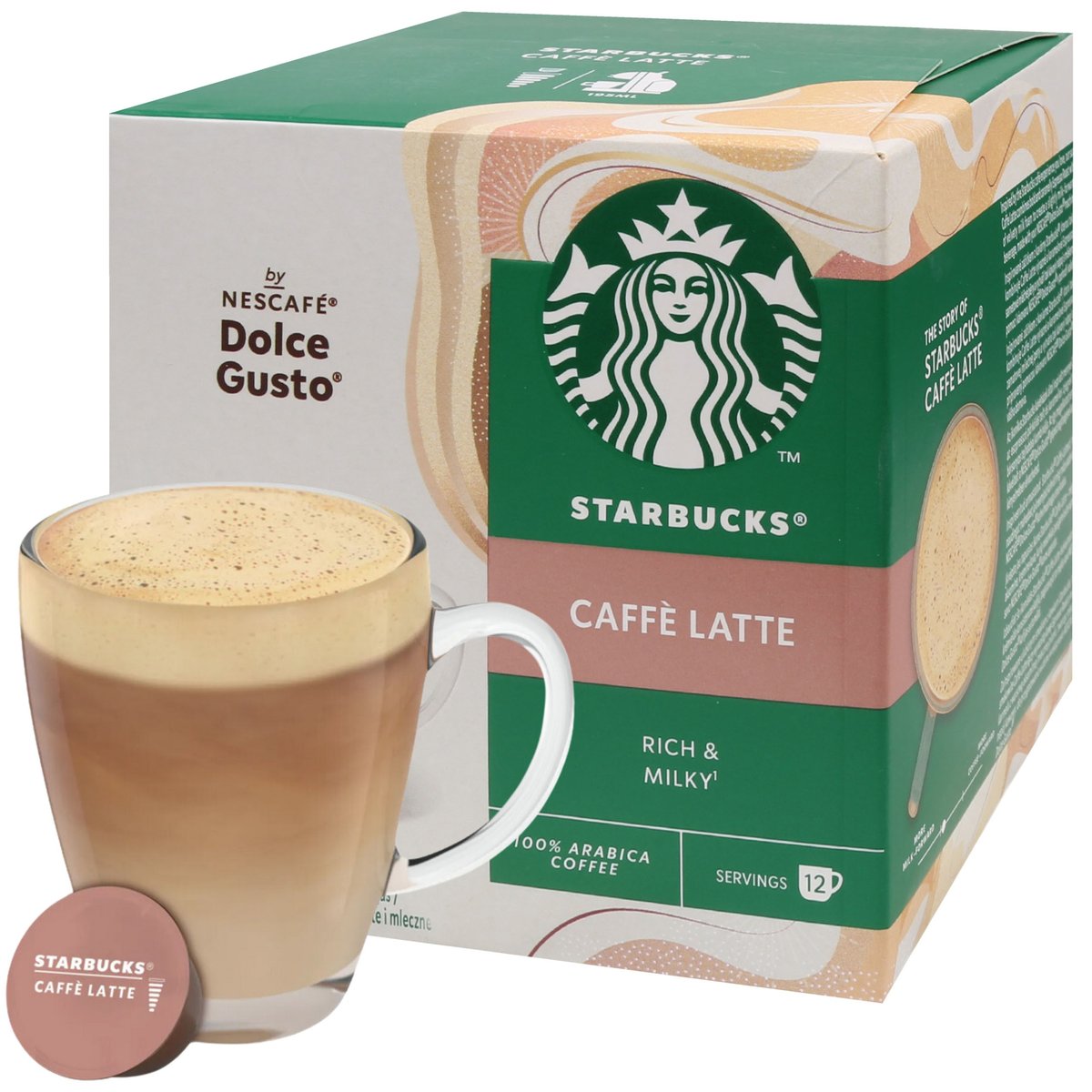 STARBUCKS Kawa w kapsułkach Caffe Latte, kompatybilna z Dolce Gusto 1sztuka