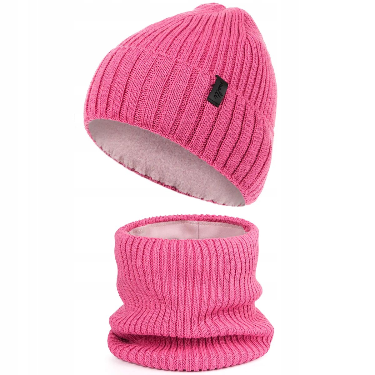 Czapka komin zimowy komplet ciepły zestaw dla dziewczynki POLAR 52-54