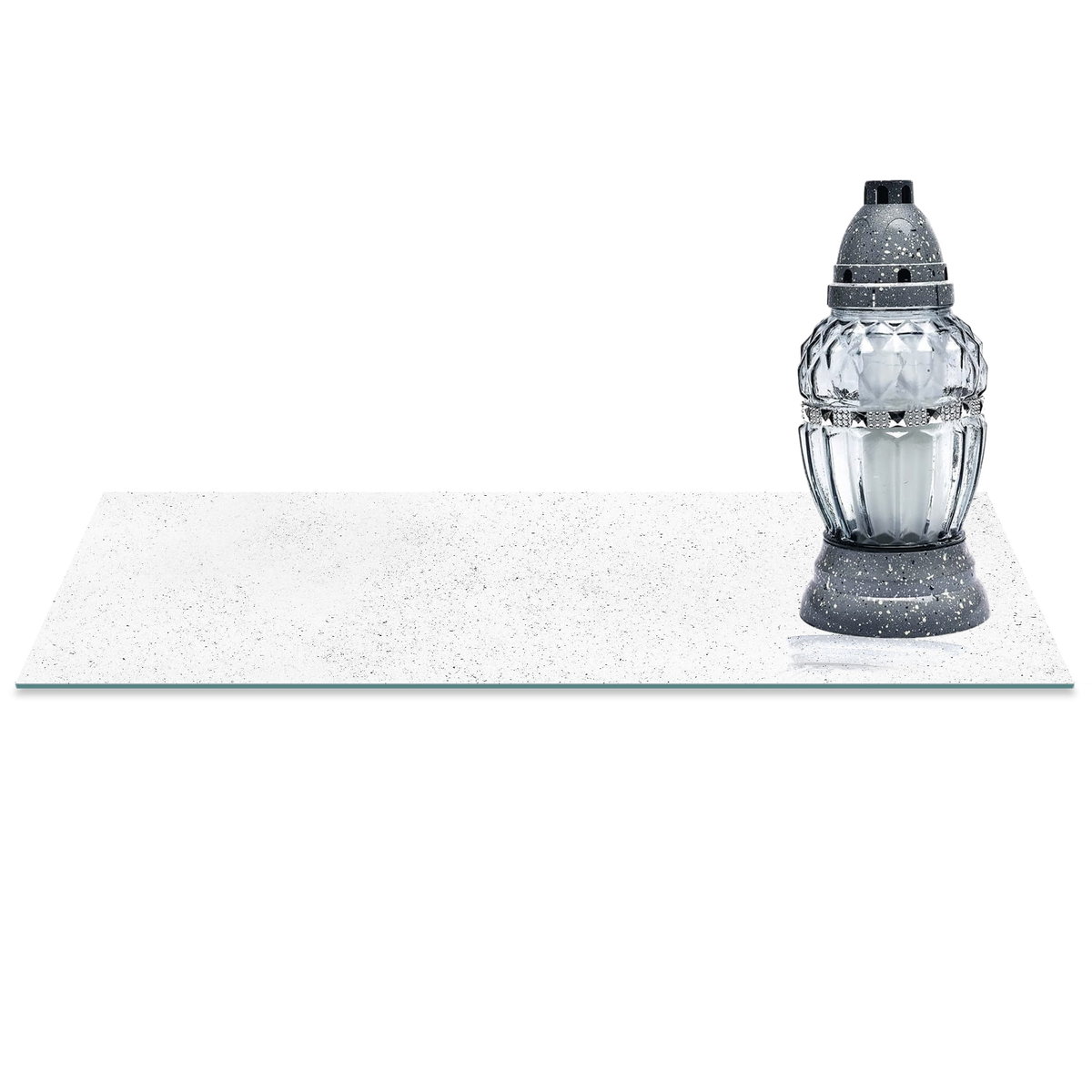 SZKLANA PODSTAWKA POD ZNICZE z dedykacją 60x20cm Granit 40c