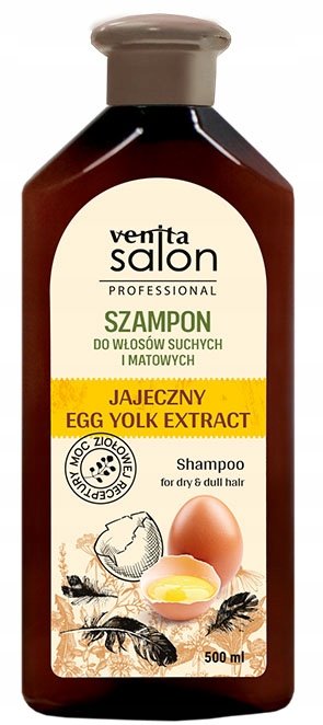 Venita Salon Professional Szampon Jajeczny do włosów suchych i matowych, 500 ml