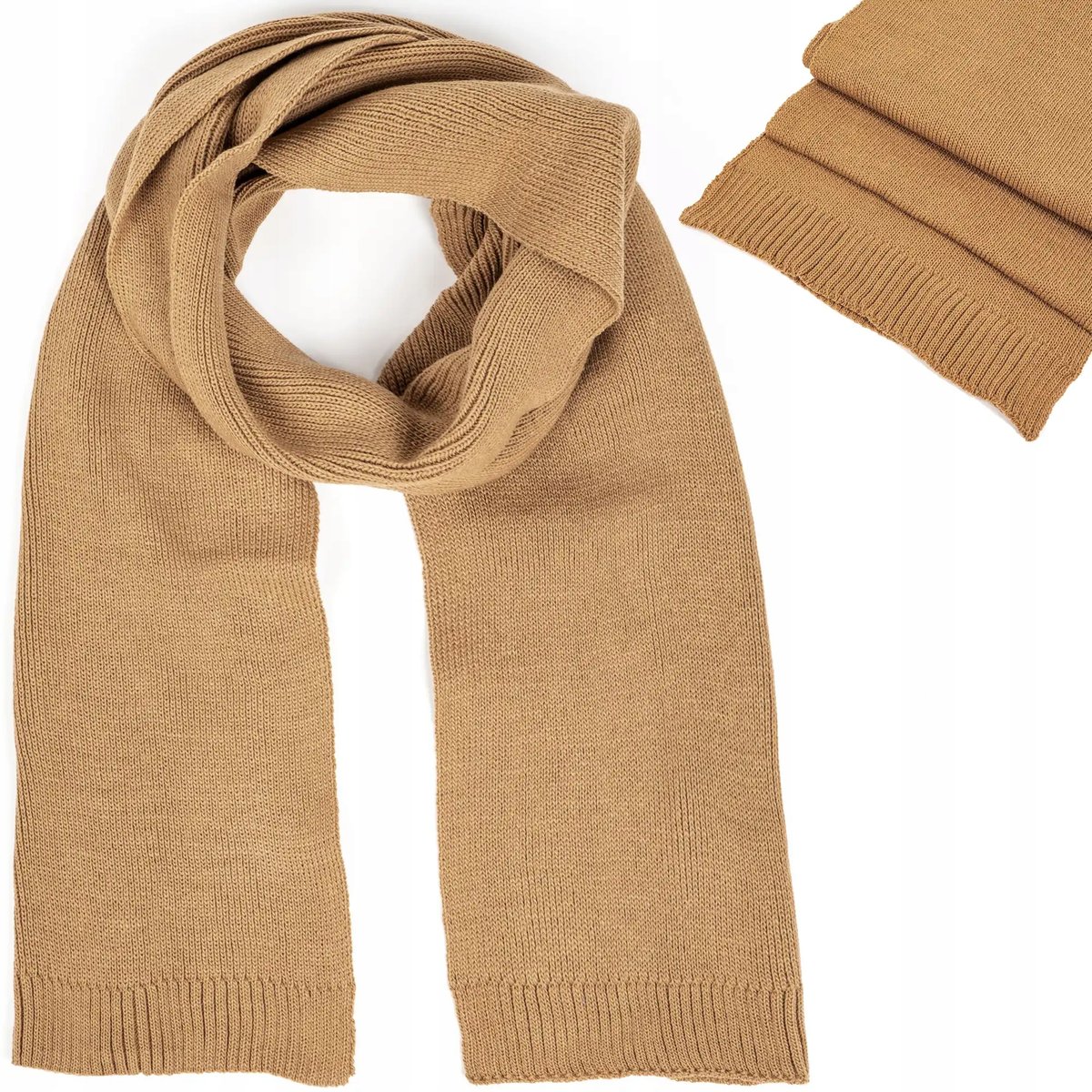 Duży szal miękki gruby piękny szalik damski ciepły elegancki modny na zimę