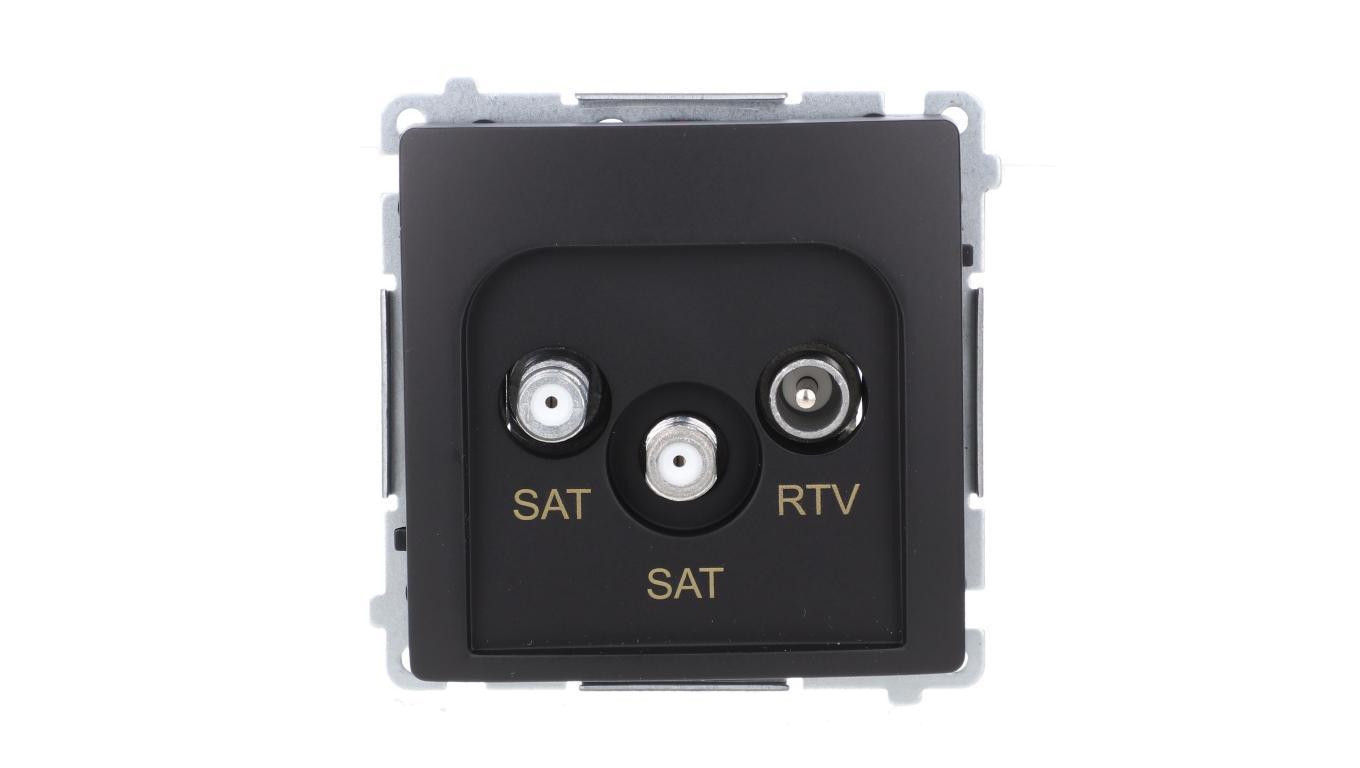 Kontakt Simon Gniazdo RTV-SAT-SAT BASIC - czarny mat