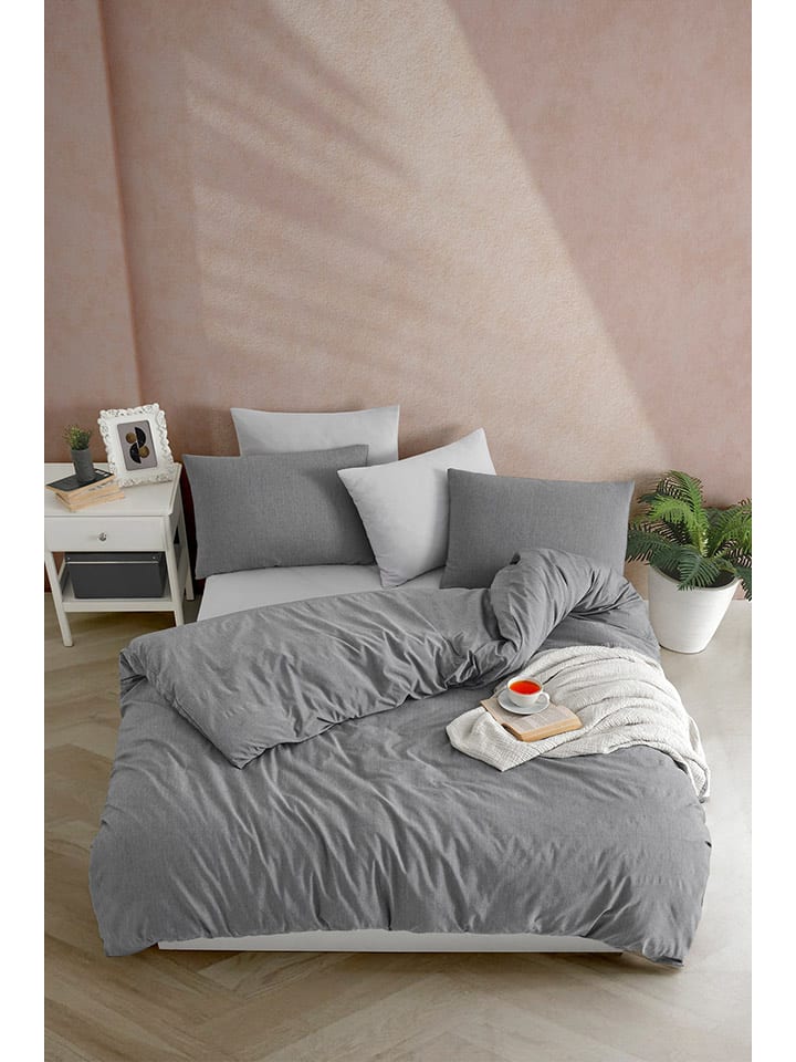 Elizabed Komplet pościeli w kolorze szarym