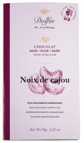Czekolada Dolfin Dark Noix de Cajou Cashew Nuts 70% 70g