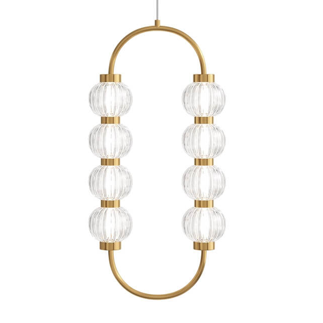 Kulista lampa zwieszana Amulet MOD555PL-L11G3K Maytoni LED 16W 3000K złoty przezroczysty