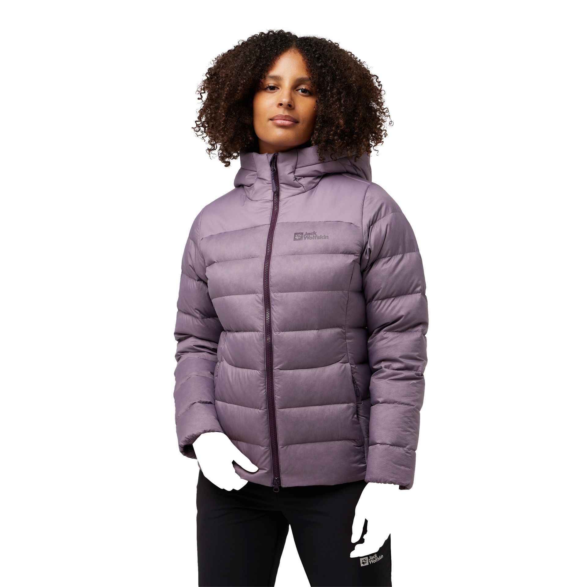 Damska kurtka puchowa Jack Wolfskin NEBELHORN DOWN HOODY W wild blossom - XS