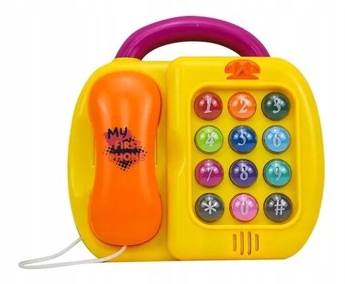 TELEFON WIELOFUNKCYJNY Z PIANINKIEM PO DRUGIEJ STRONIE MELODYJNA ZABAWKA