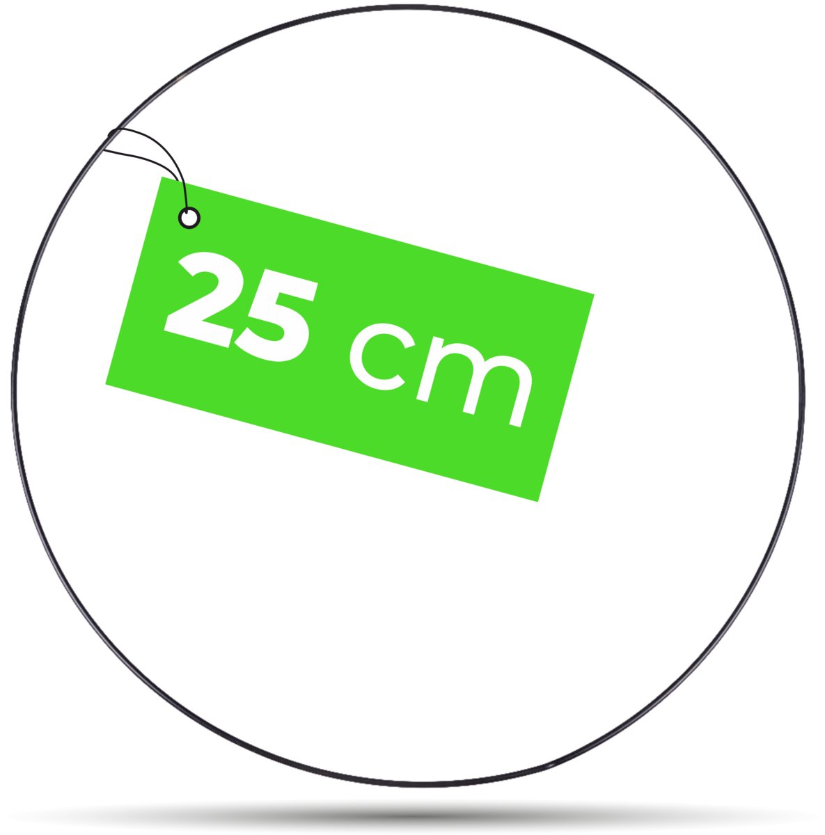 Obręcz CZARNA do łapacza snów 25 cm koło metalowe