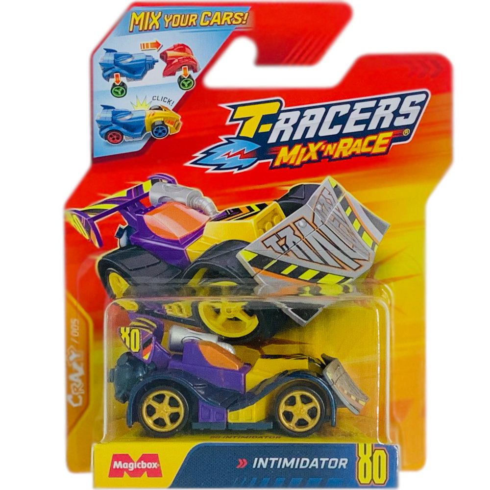 T-RACERS 2.0 MIX 'N RACE MAGIC BOX CRAZY 005 SAMOCHÓD POJAZD INTIMIDATOR 80