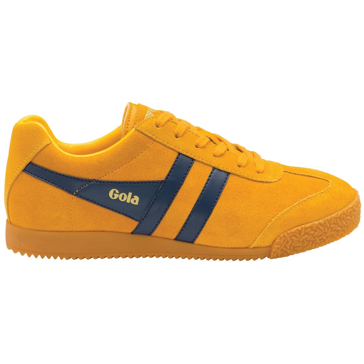 Gola Classics Men's Harrier Suede Trainers Sun/Navy CMA192YI - 42