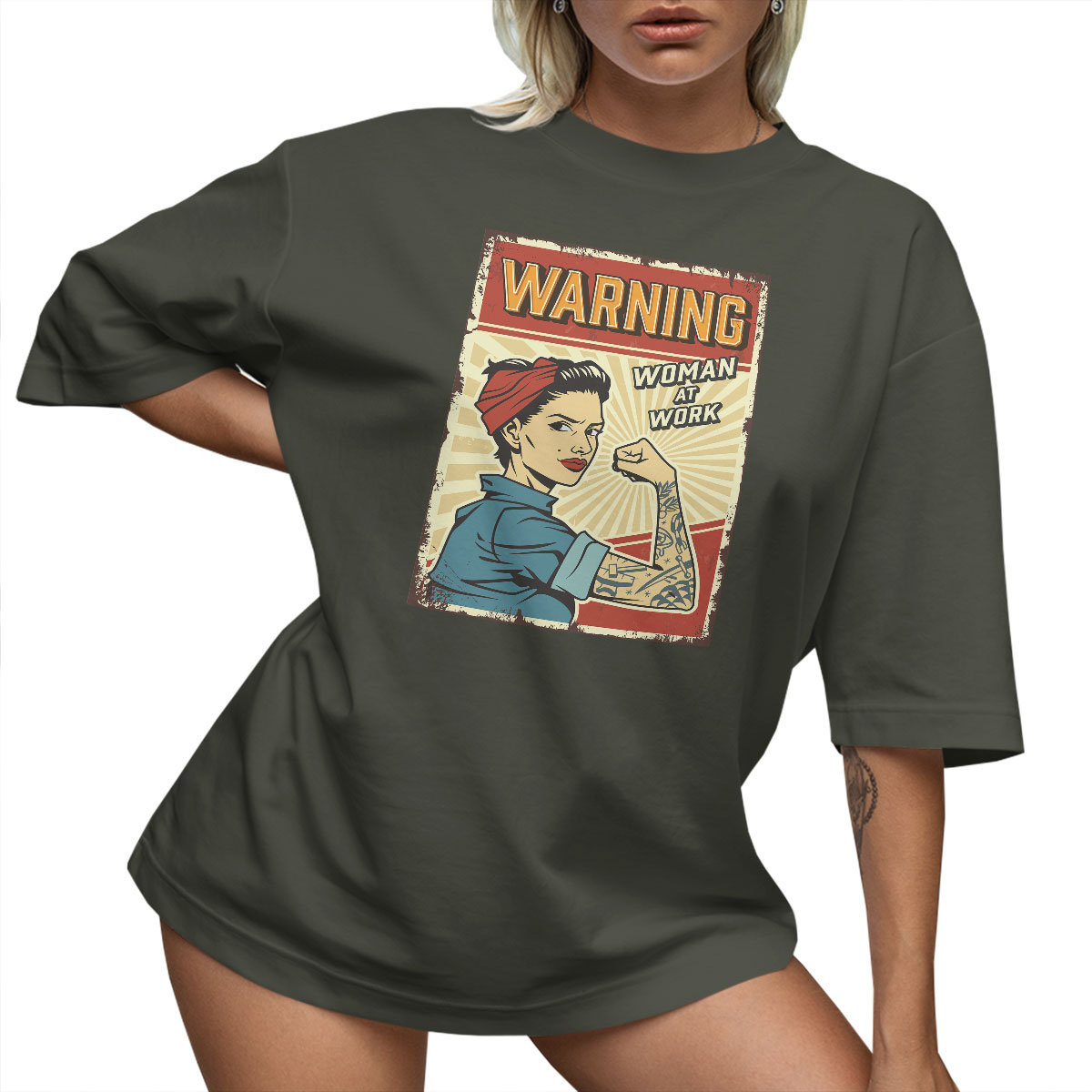T-SHIRT OVERSIZE LUŹNA KOSZULKA KRÓTKA PIN UP S SUKIENKA JAKOŚĆ