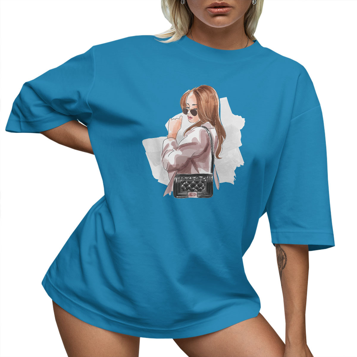 T-SHIRT OVERSIZE LUŹNA KOSZULKA DZIEWCZYNA XL SUKIENKA JAKOŚĆ