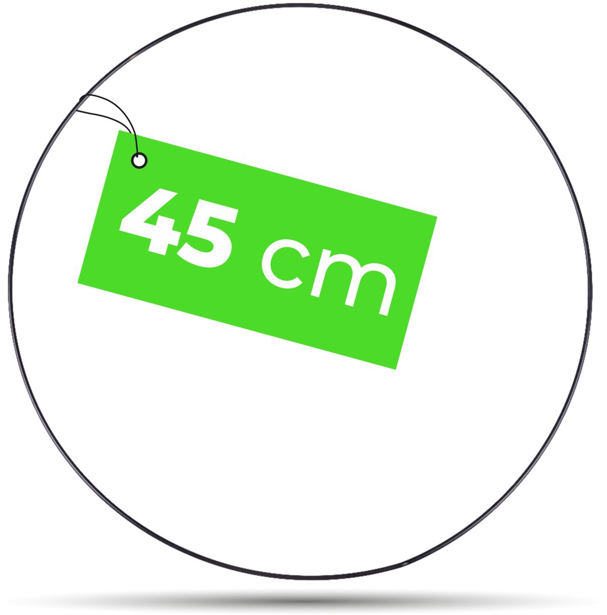 Metalowa obręcz baza MAKRAMA koło 45 cm CZARNA koło