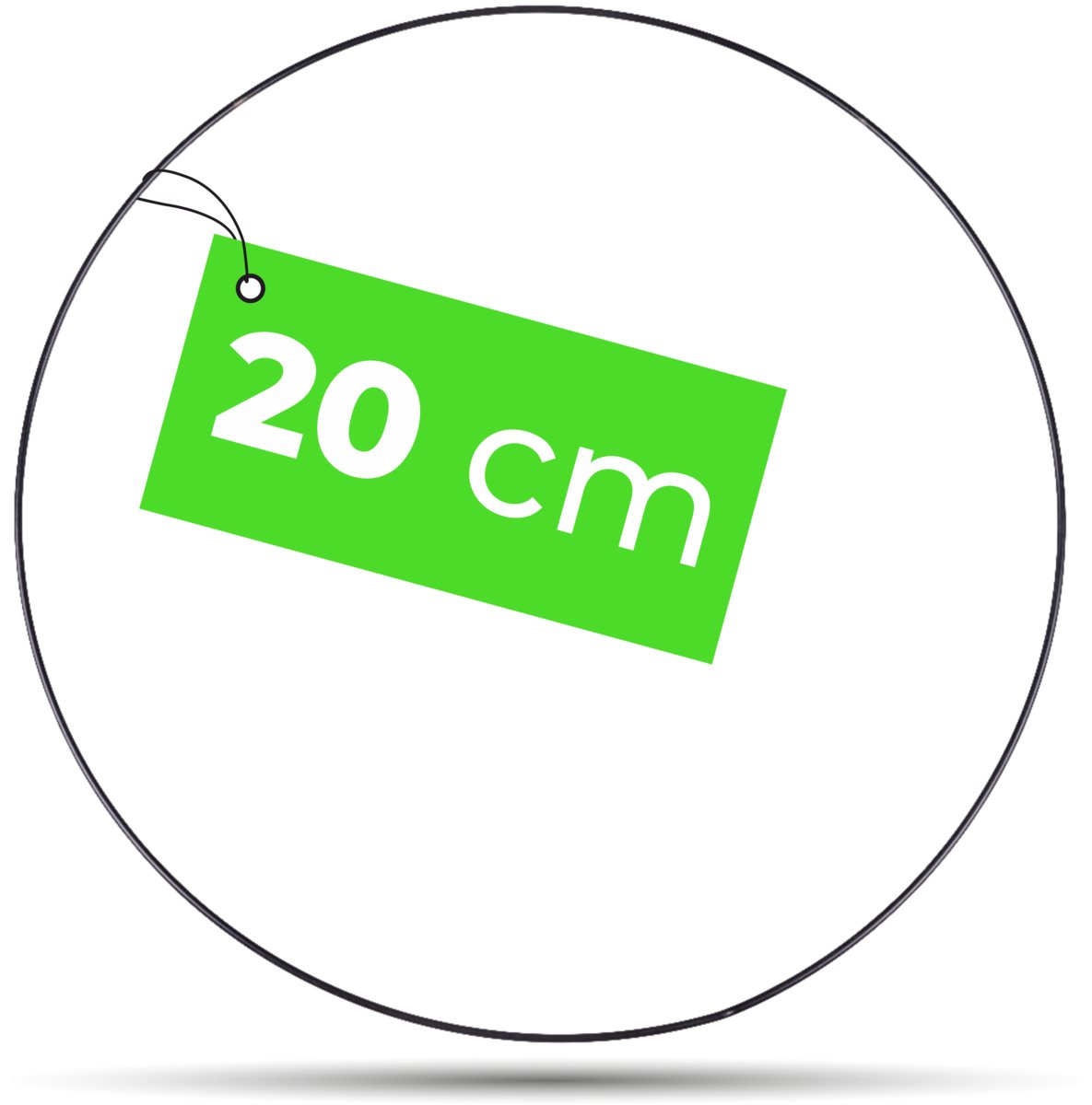 Obręcz CZARNA do łapacza snów 20 cm koło metalowe