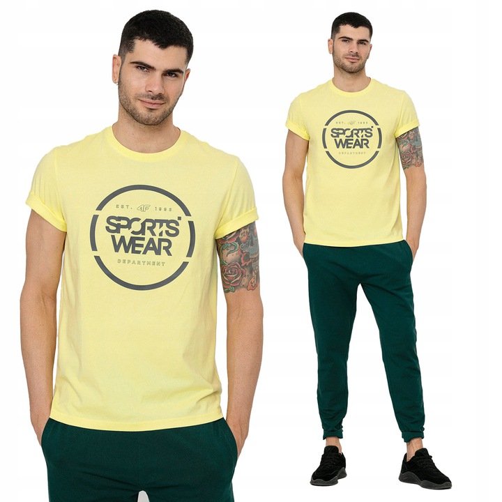 Koszulka Męska 4F Sportowa T-Shirt Bawełna Xxl
