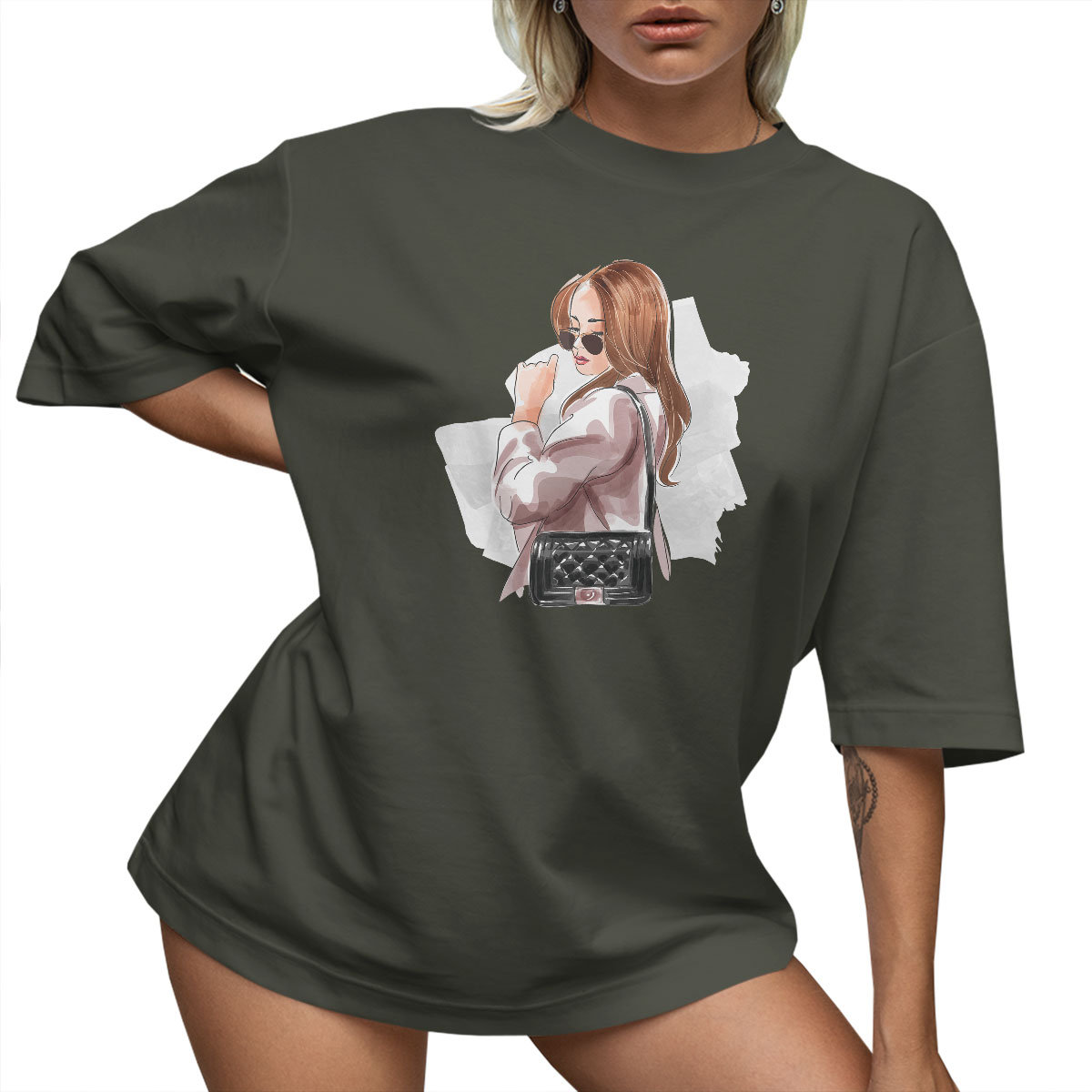 T-SHIRT OVERSIZE LUŹNA KOSZULKA DZIEWCZYNA M SUKIENKA JAKOŚĆ