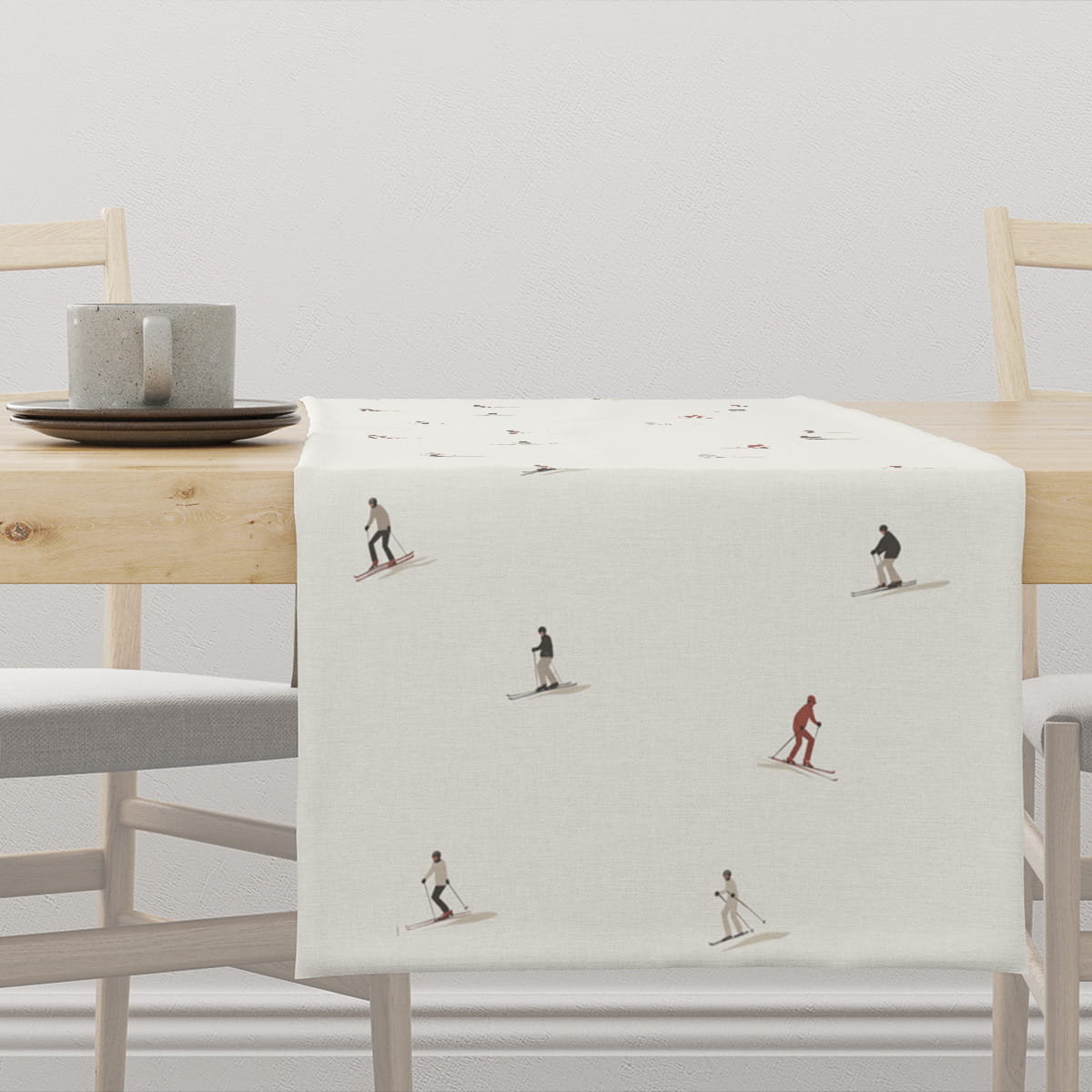 Bieżnik WINTER wzór BN76 | Narciarze 40 x 140 cm