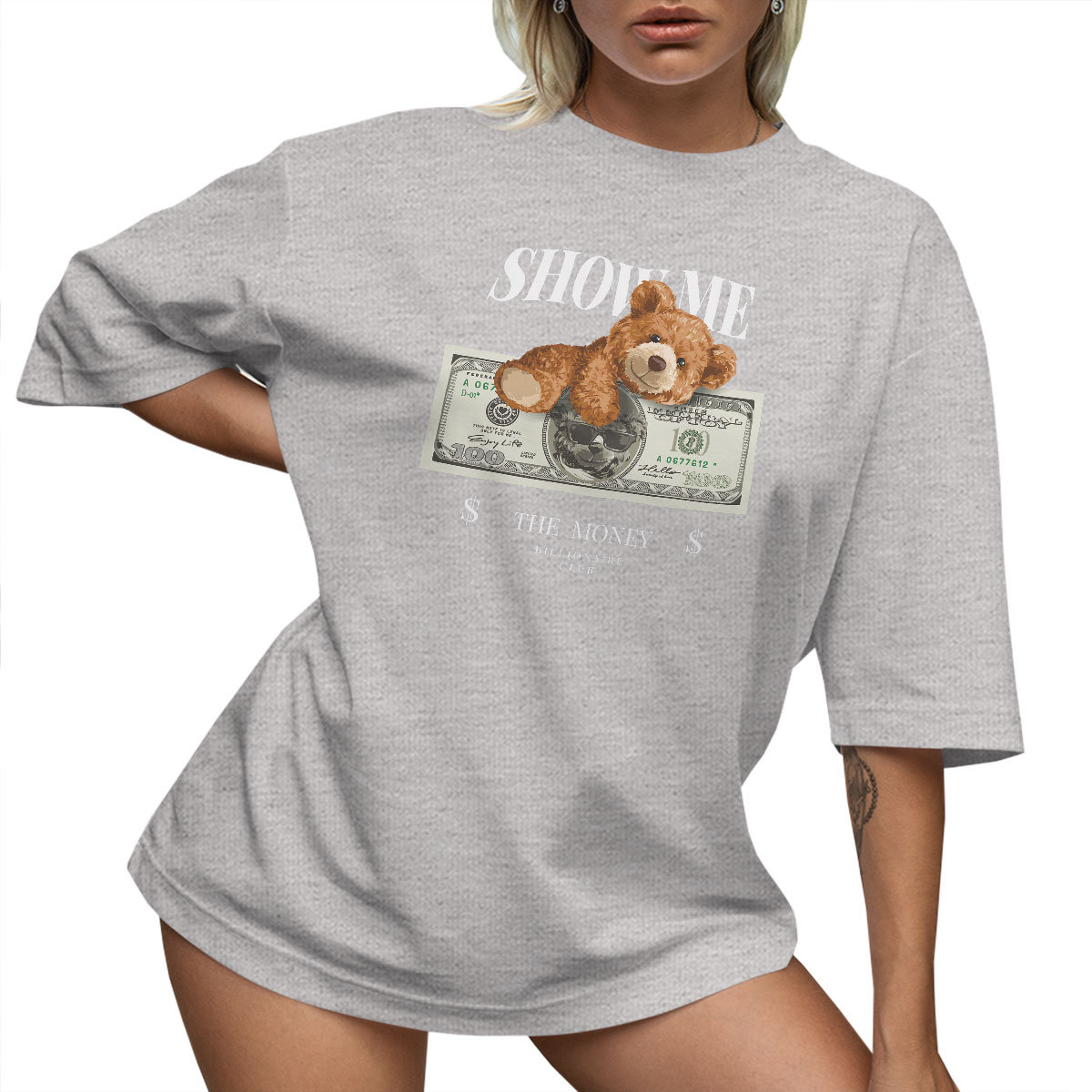 T-SHIRT OVERSIZE LUŹNA KOSZULKA LUŹNY BASIC MIŚ TEDDY UNISEX S SUKIENKA