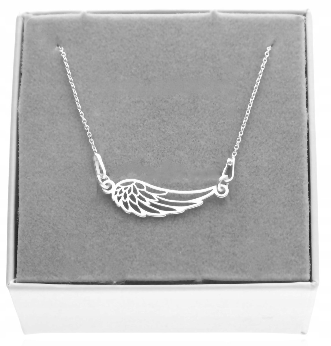 Srebrny naszyjnik skrzydełko skrzydła skrzydło ażur wings srebro 925 45 cm