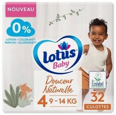 Lotus Baby pieluchomajtki Pampersy majtki rozmiar 4 (9-14 kg) 32 sztuki