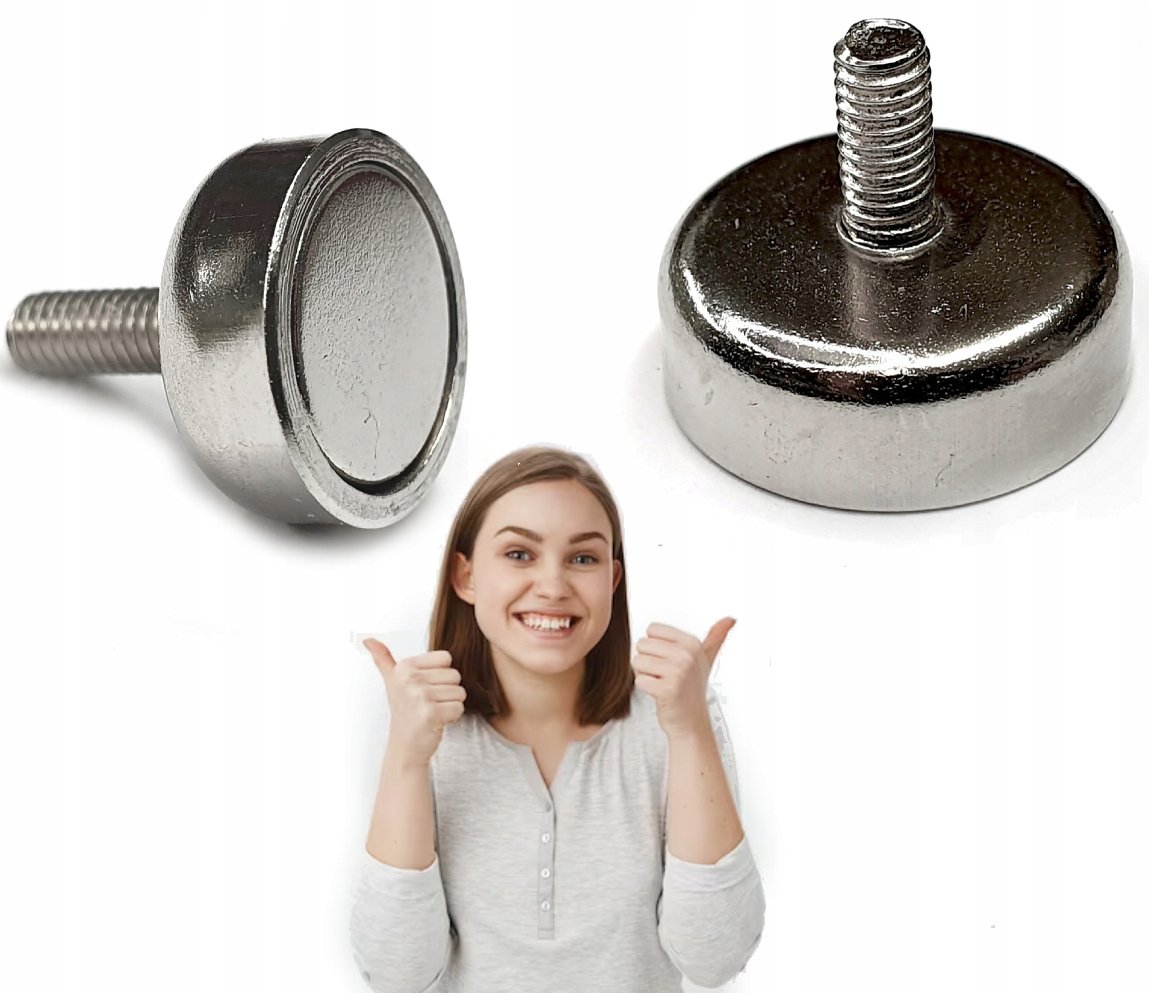 MAGNES NEODYMOWY C20 9 kg Z Gwintowym Trzpieniem Gwintem UCHWYT Mocny