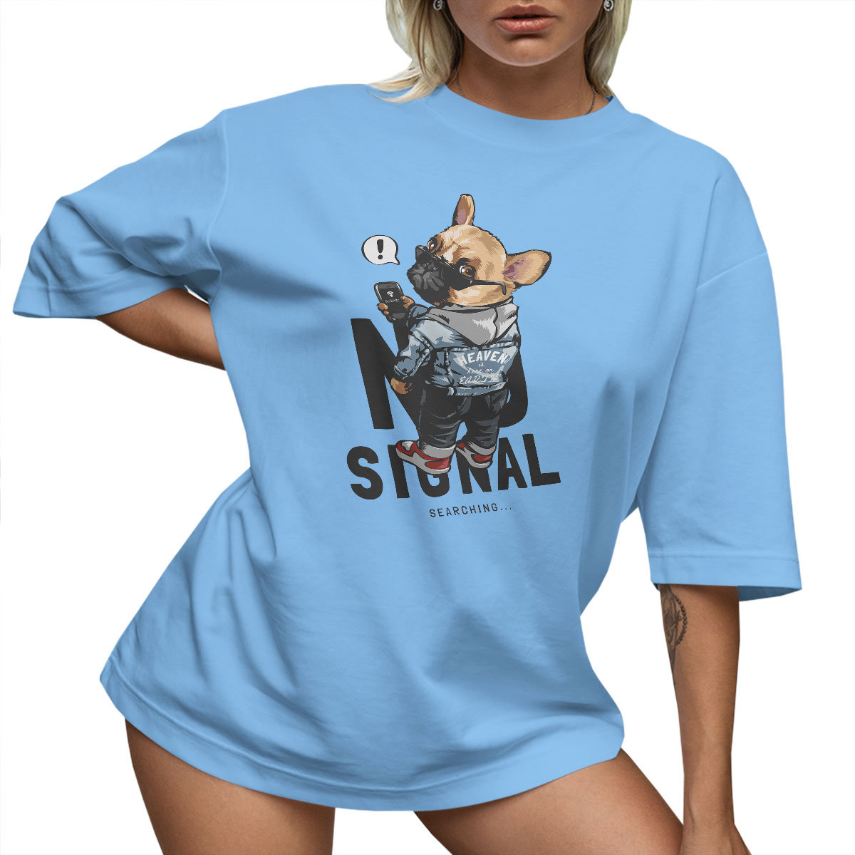 T-SHIRT OVERSIZE LUŹNA KOSZULKA BULDOG XXXL SUKIENKA JAKOŚĆ