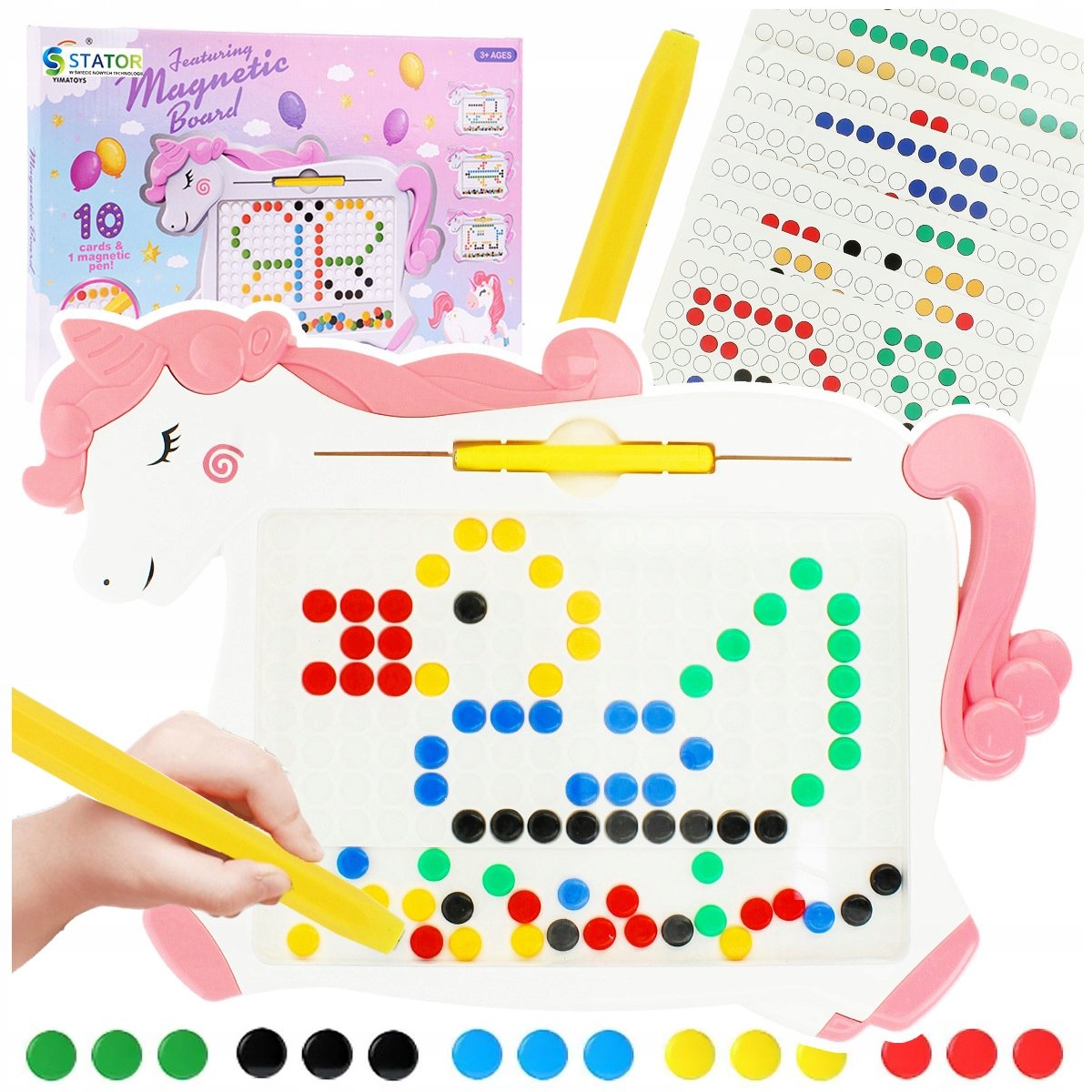 Tablica Magnetyczna Mag Board Mozaika Montessori Układanka Kropki Magpad Z998