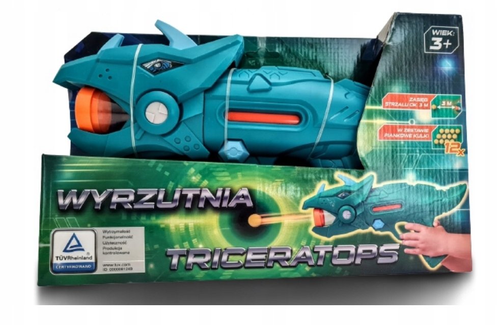 Pistolet wyrzutnia TRICERATOPS na kulki