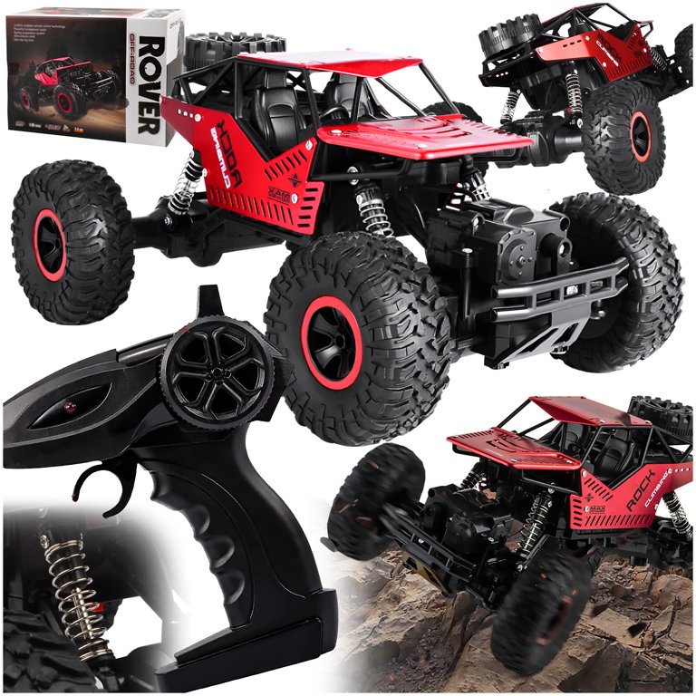 DUŻY SAMOCHÓD ZDALNIE STEROWANY AUTO RC METAL TERENOWY NAPĘD 4X4 1:16 PILOT