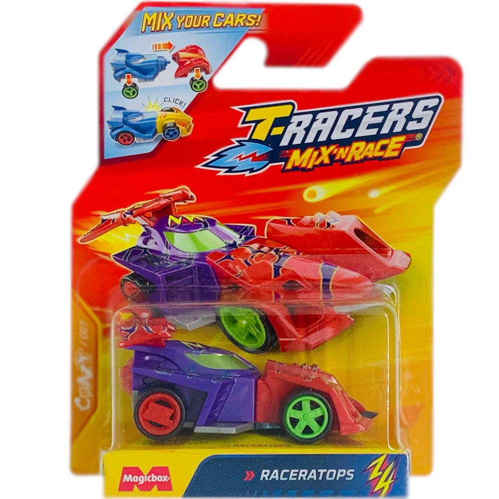 T-RACERS 2.0 MIX 'N RACE MAGIC BOX CRAZY 007 SAMOCHÓD POJAZD RACERATOPS 24