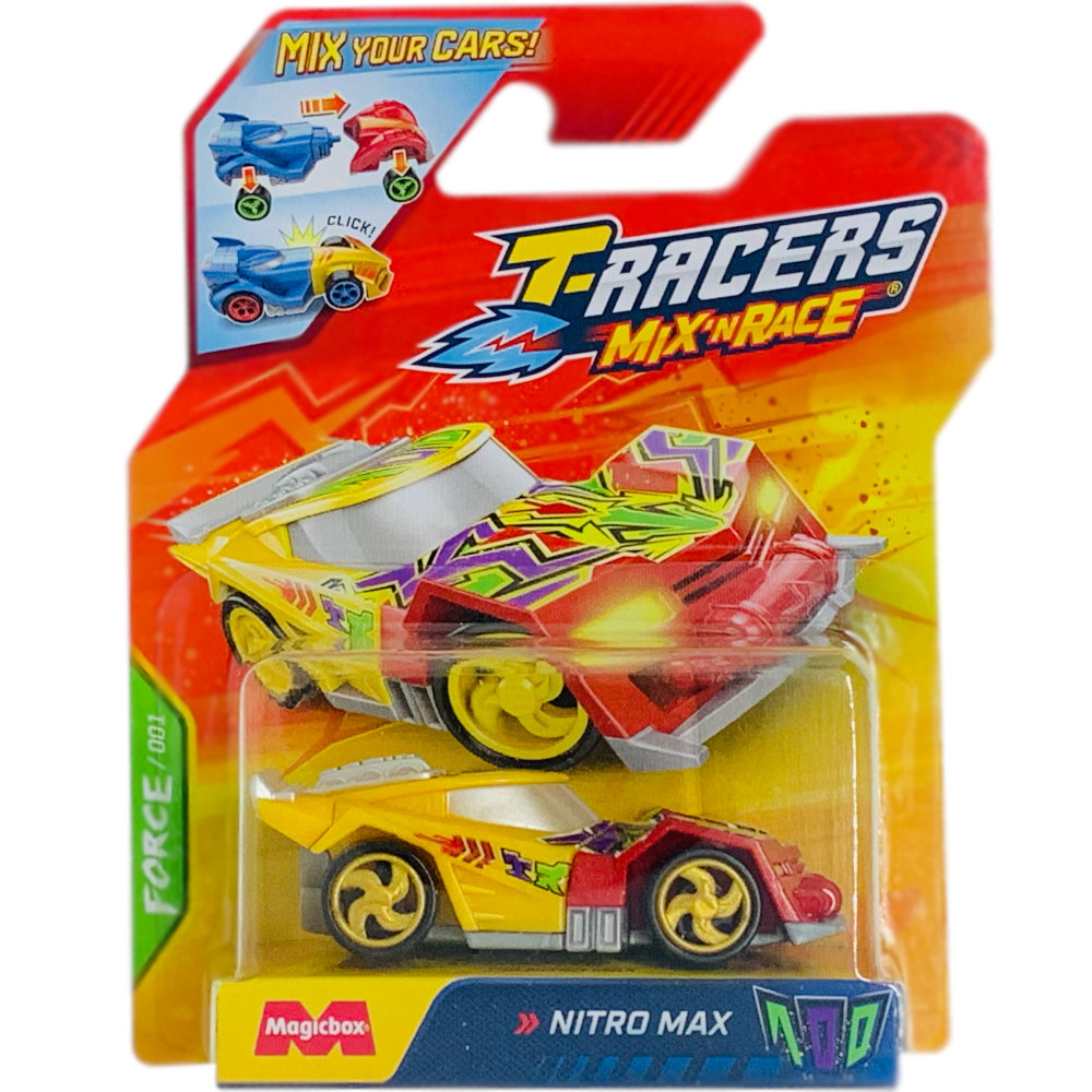 T-RACERS 2.0 MIX 'N RACE MAGIC BOX FORCE 001 SAMOCHÓD POJAZD NITRO MAX 100