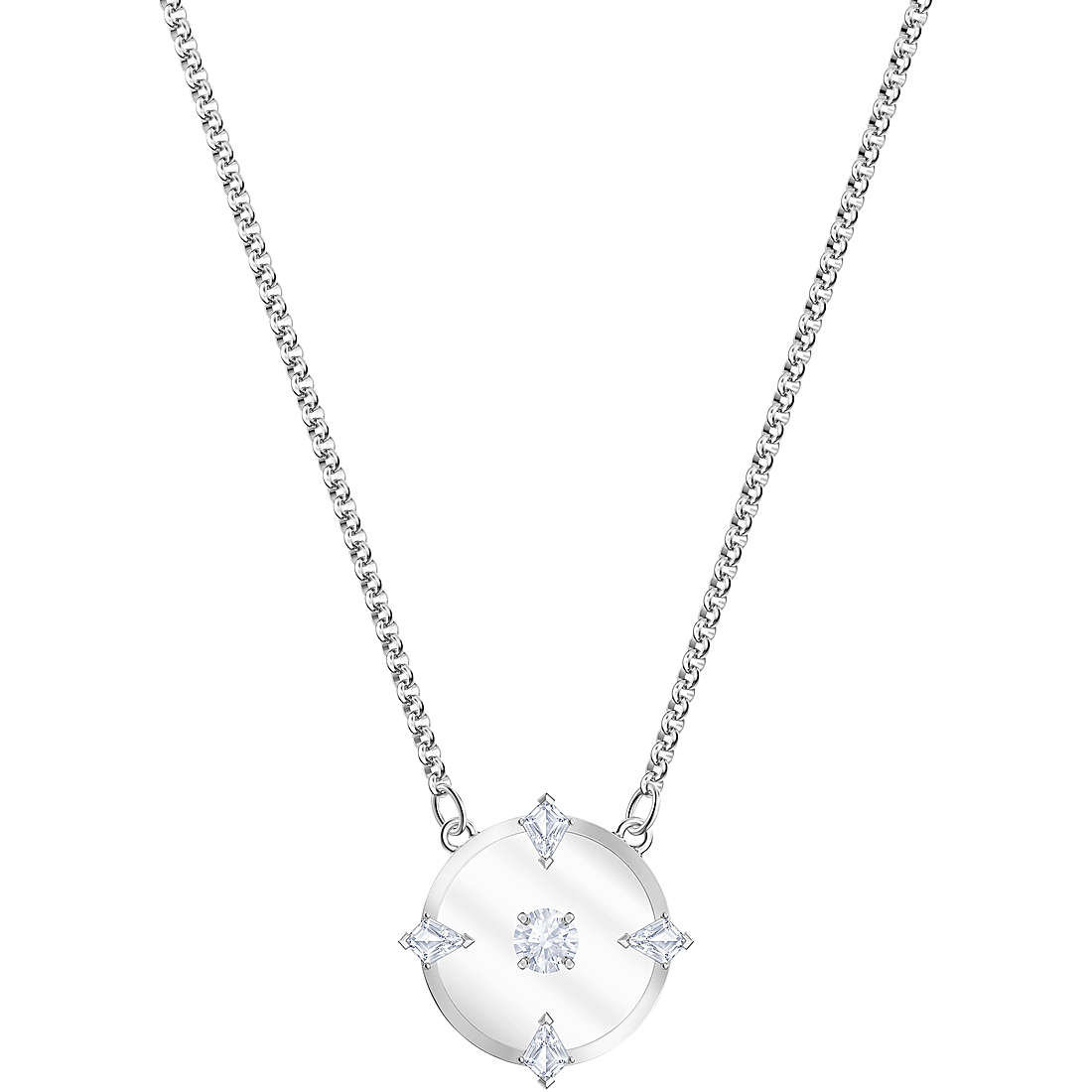 Naszyjnik Swarovski North Necklace, White, Rhodium plated 5551796