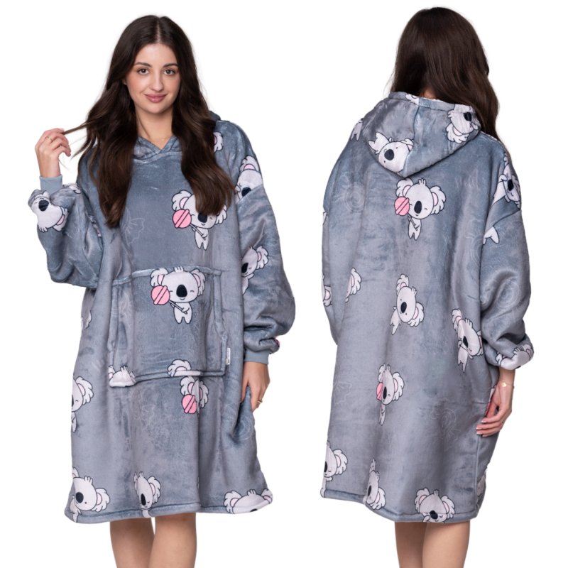 KOC BLUZA Oversize Ciepła Gruba KOCOBLUZA 2w1XXL KOALA Futrzak[UB-KB-WZ-11]