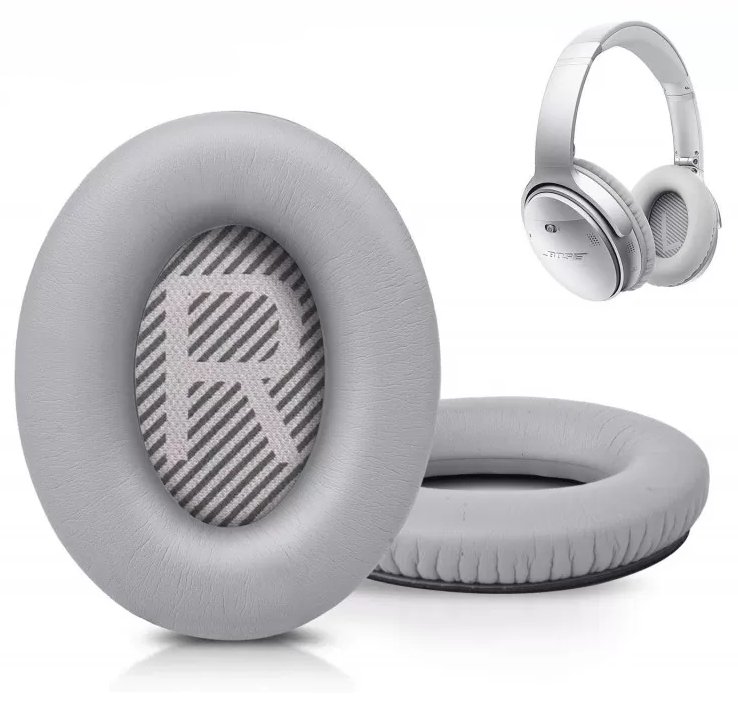 Nauszniki Pady Gąbki do BOSE QC45 QC35 I II QC25 QC15 QC2 AE2 Szare