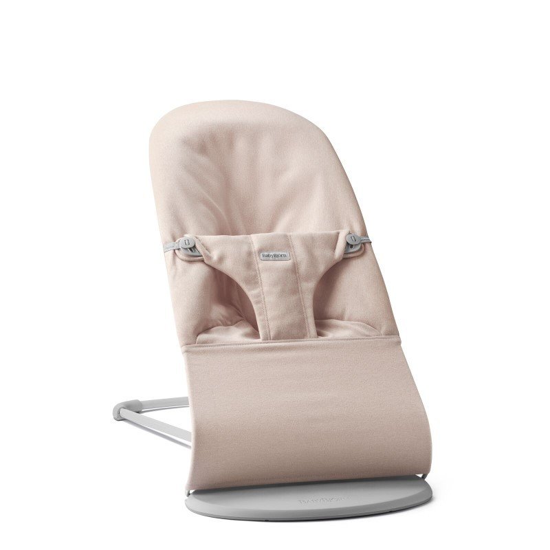 BabyBjörn - Leżaczek BLISS Woven, LightPink Melange (rama Light Grey)