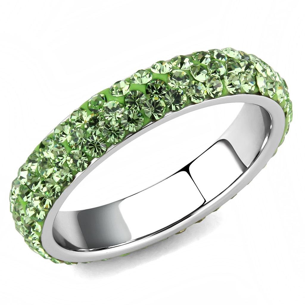 Pierścionek obrączka LUXURY GREEN Swarovski r 15