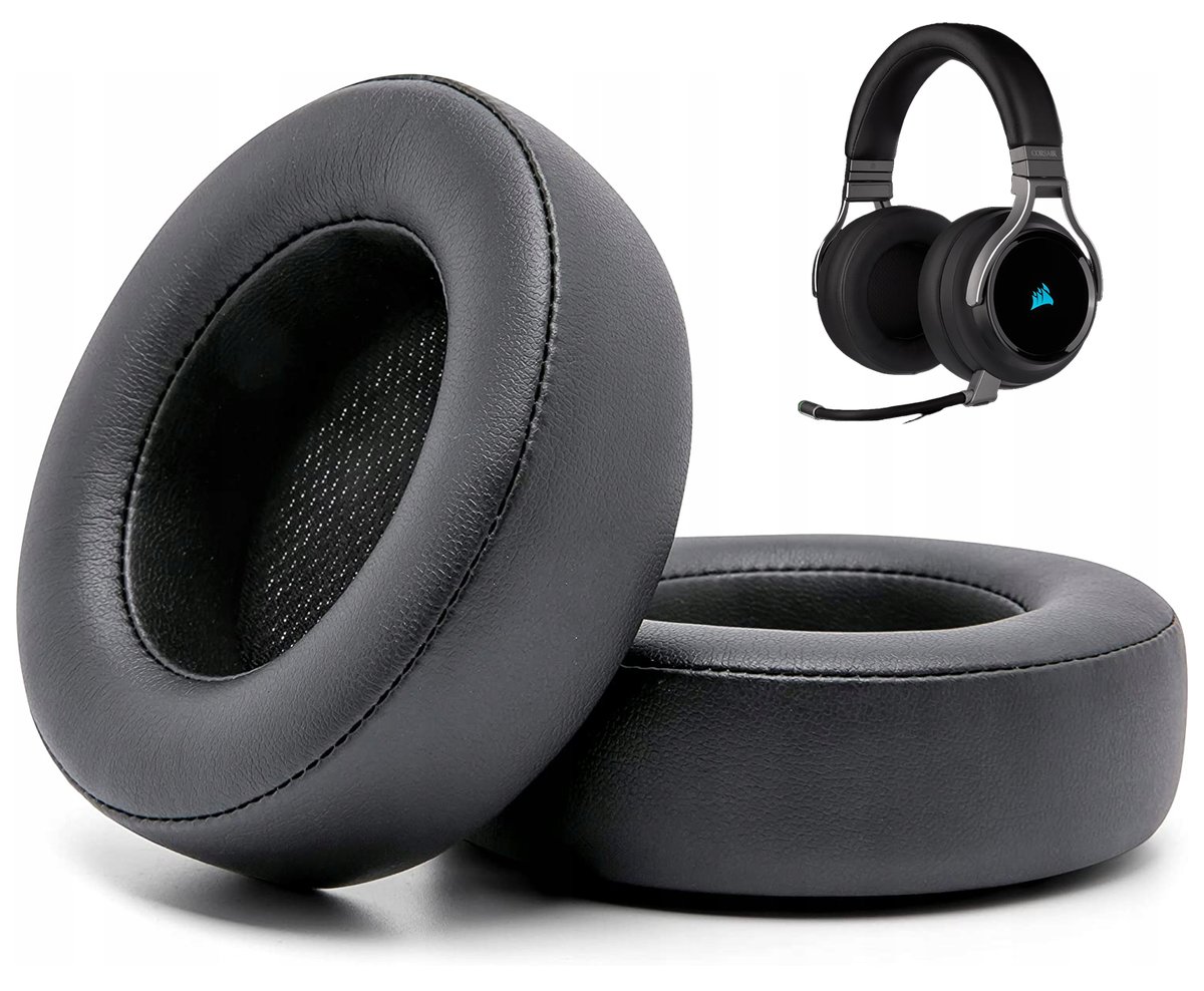 Nauszniki Pady Gąbki do Corsair Virtuoso RGB WIRELESS CARBON Czarne